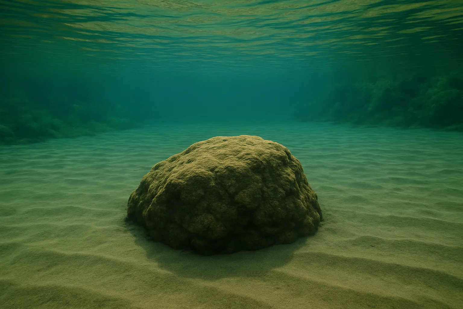 en aval d'un obstacle immergé